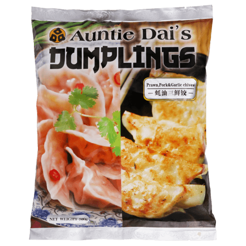 Auntie Dai's Prawn Pork & Garlic Chive Dumplings