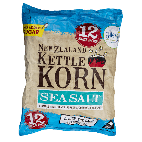 New Zealand Kettle Korn Sea Salt Popcorn Multipacks