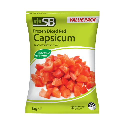 SB Frozen Diced Red Capsicum