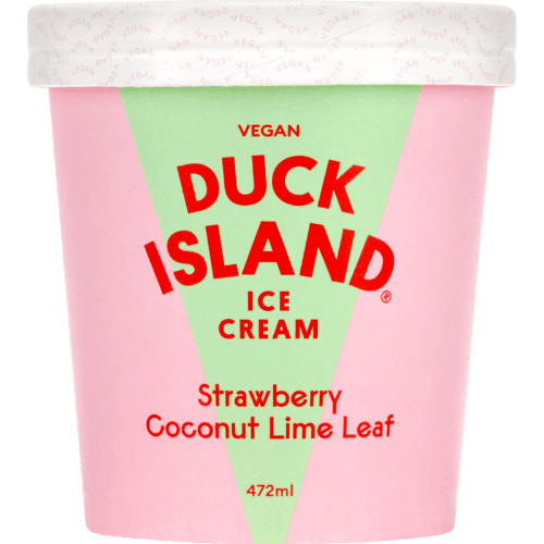 Duck Island Strawberry Coconut Lime Leaf Ice Cream 472 mL