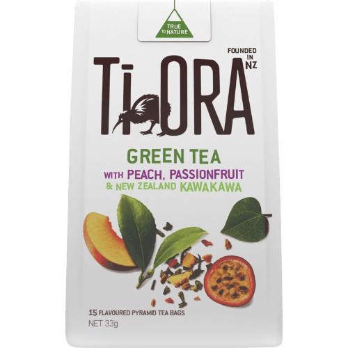 Ti Ora Peach Passionfruit Green Tea Bags