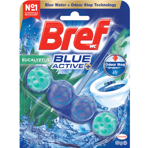 Bref Blue Active Eucalyptus Toilet Cleaner Block