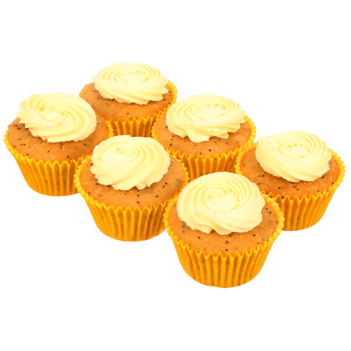 Lemon Poppy Cupcakes 6 pack