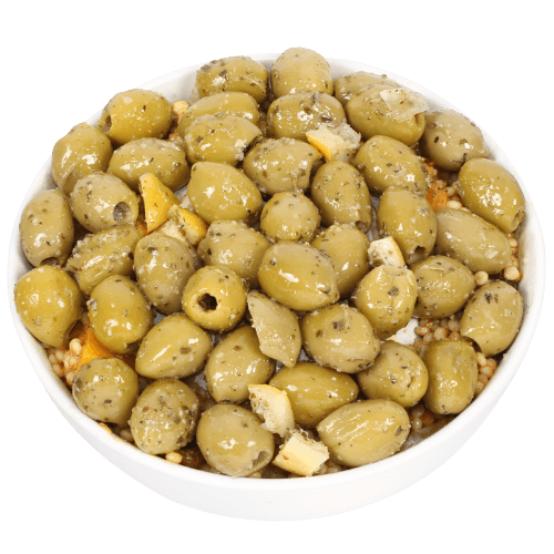 Elysian Foods Marinated Green Pitted Olives