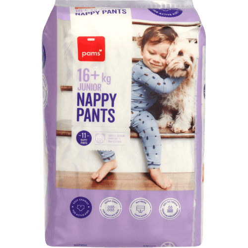 Pams Nappy Pants 16kg + Junior