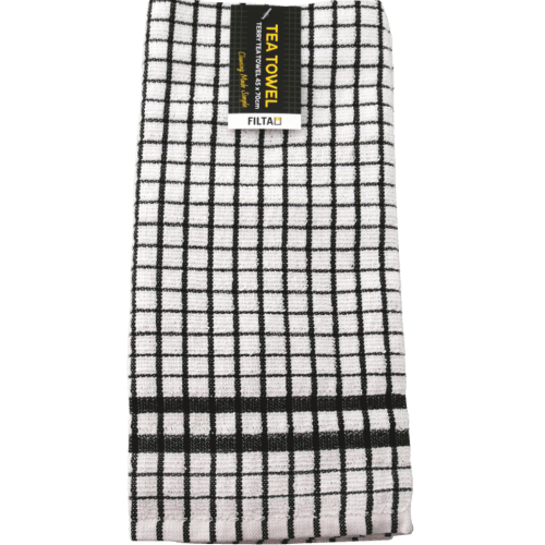 Filta Black Terry Tea Towel