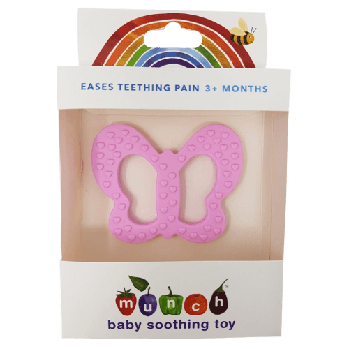Munch Pink Butterfly Baby Soothing Toy