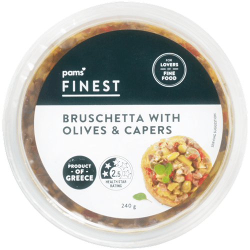 Pams Finest Bruschetta Mix With Olives and Capers