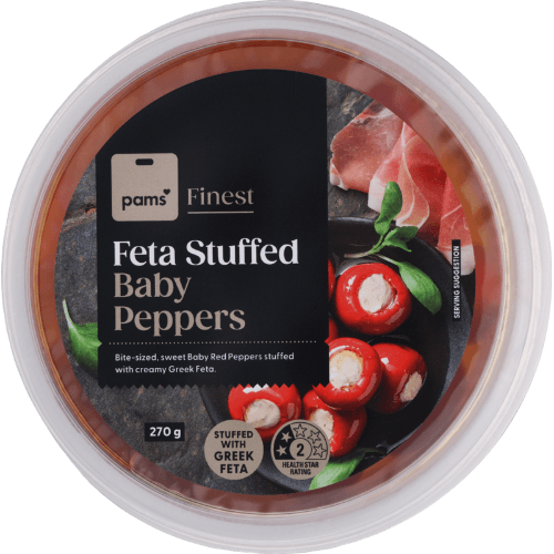 Pams Finest Feta Stuffed Baby Peppers 270 g