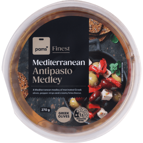 Pams Finest Olives & Feta Antipasto 270 g