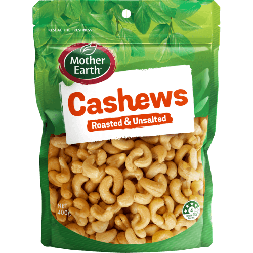 Mother Earth Roasted & Unsalted Cashews