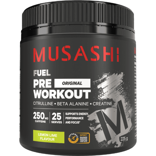 Musashi Fuel Pre Workout Lemon Lime Flavour Powder