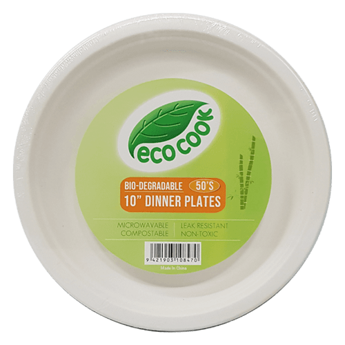 Eco Cook Bio-Degradable 10'' Dinner Plates