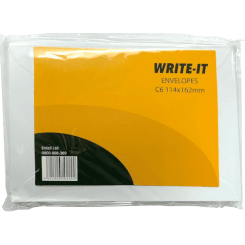 Write It C6 Envelopes 120 x 180mm 25 pack