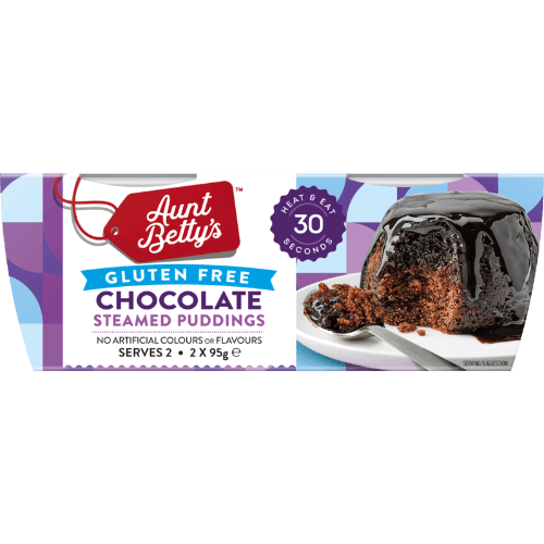 Aunt Betty's Gluten Free Chocolate Steamed Puddings