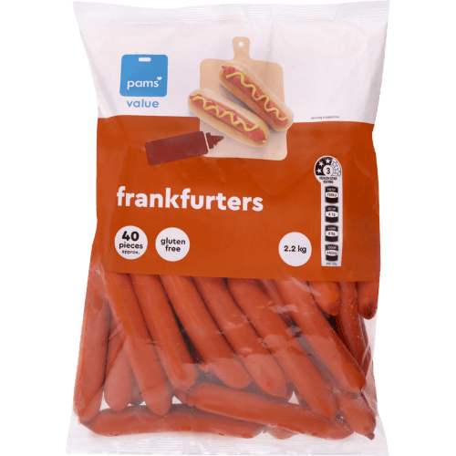 Pams Value Frankfurters 2.2 kg