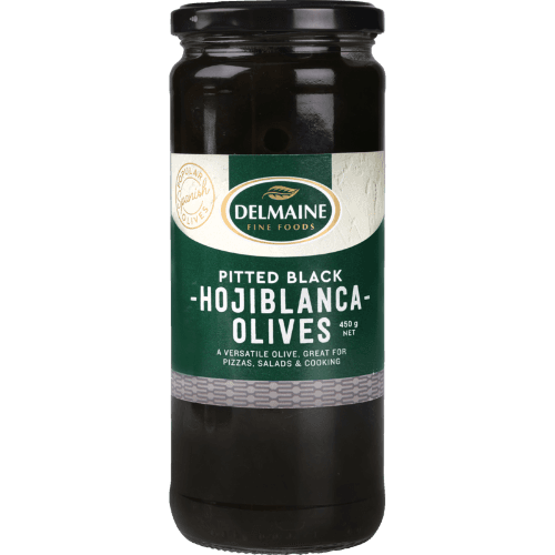 Delmaine Pitted Black Hojblanca Olives