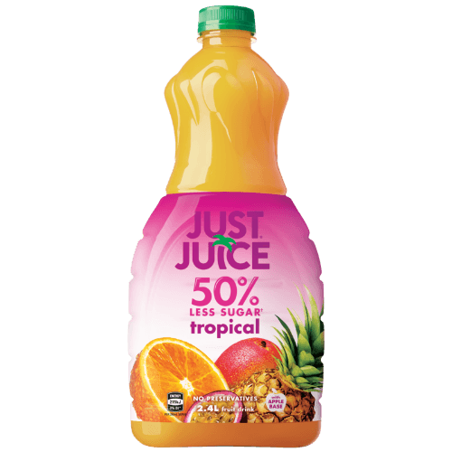 Just Juice Tropical 50% Less Sugar Fruit Drink 2.4 L