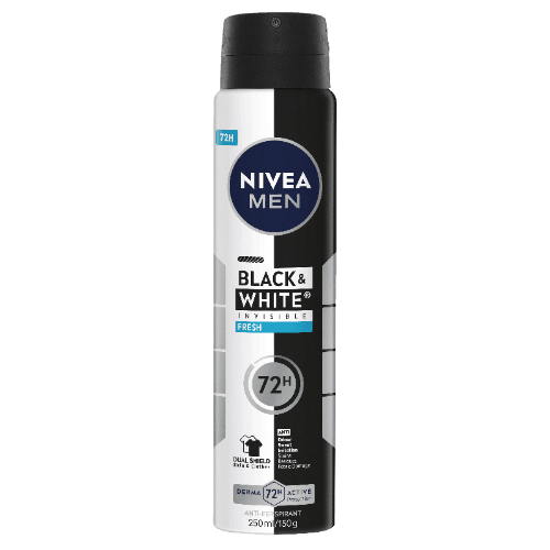 Nivea Men Black & White Invisible Fresh 72Hr Protection Anti-Perspirant Deodorant Aerosol