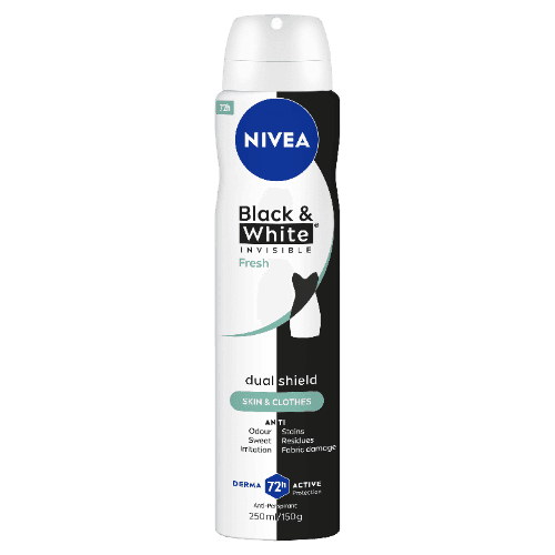 Nivea Black & White Invisible Fresh 72Hr Protection Anti-Perspirant Deodorant Aerosol