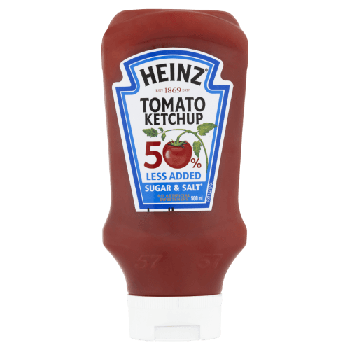 Heinz 50% Less Added Sugar & Salt Ketchup Tomato Sauce