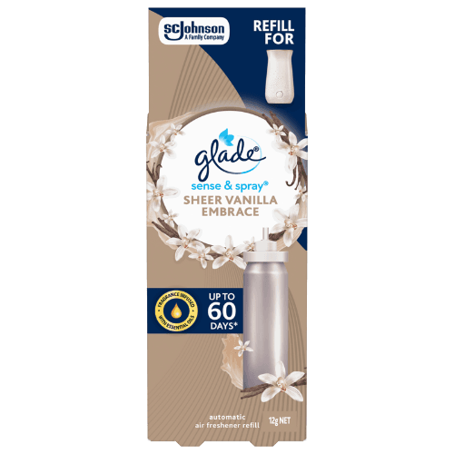 Glade Sense & Spray Sheer Vanilla Embrace Automatic Freshener Refill
