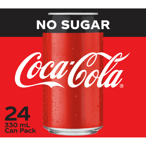 Coca-Cola No Sugar Soft Drink Cans 24 pack