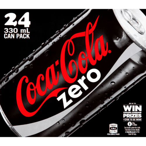 Coca-Cola Zero Soft Drink Cans 24 pack