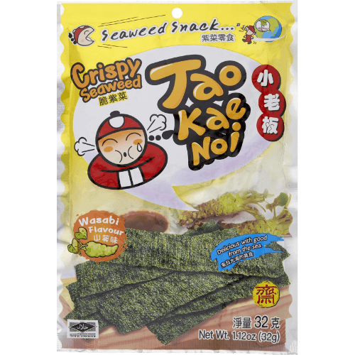 Tao Kae Noi Wasabi Flavour Crispy Seaweed Snacks