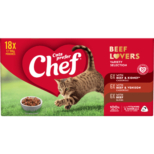 Chef Beef Lovers Variety Selection Pouches Cat Food