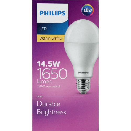 Philips LED 14.5W E27 Warm White Screw Bulb