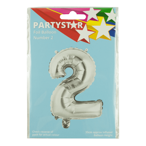 Korbond Party Foil Balloon Number 2
