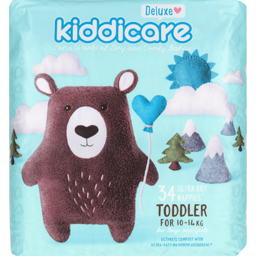 Kiddicare Deluxe Ultra Dry Nappies Boys & Girls 10-14kg Toddler