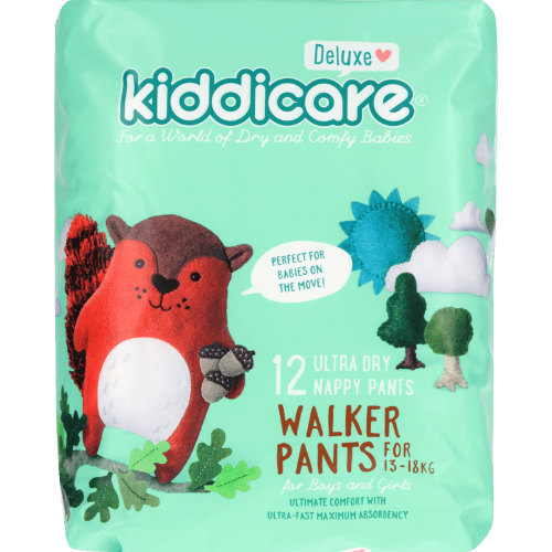 Kiddicare Ultra Dry Nappy Pants Boys & Girls 13-18 kg Walker 12 pack