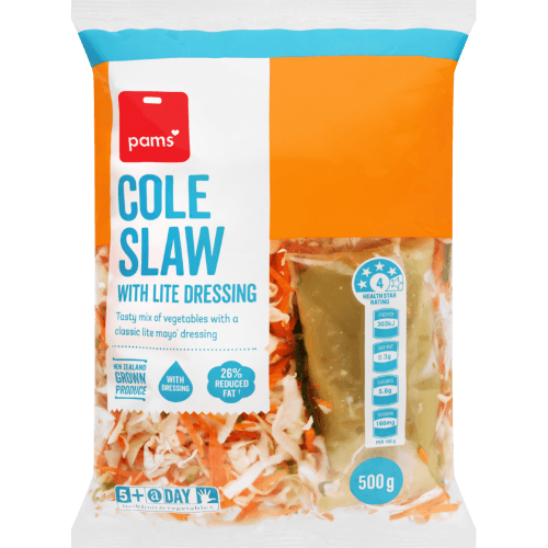 Pams Coleslaw With Lite Dressing