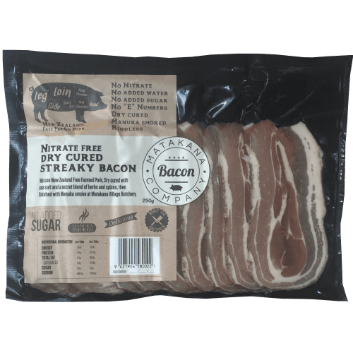 Matakana Bacon Company Dry Cured Streaky Bacon