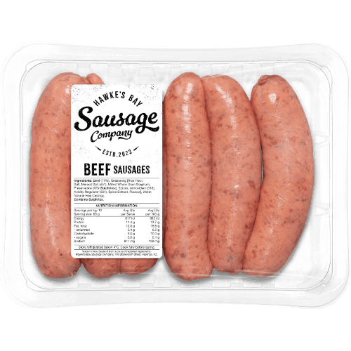 Hawkes Bay Sausage Company Pure Beef Sausages