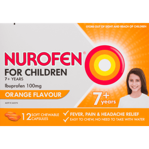 Nurofen Children Ibuprofen 7+ Years Orange 12 pack