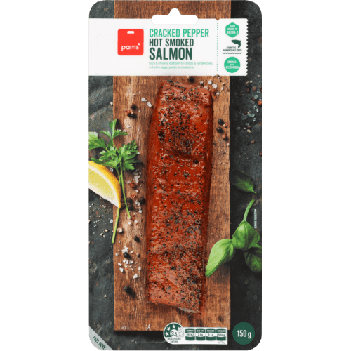 Pams Cracked Pepper Hot Smoked Salmon