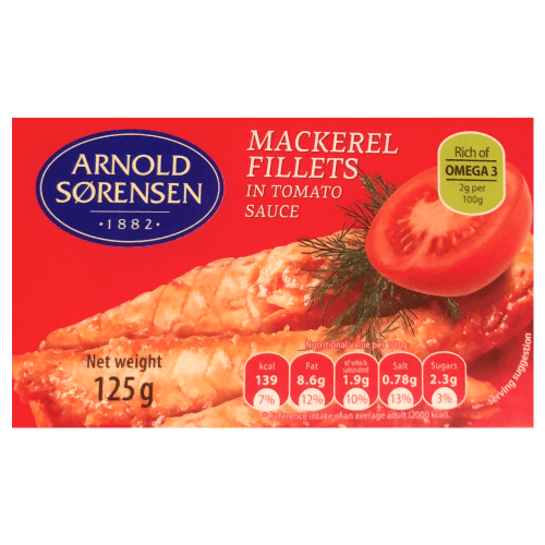 Arnold Sorensen Mackerel Fillets In Tomato Sauce