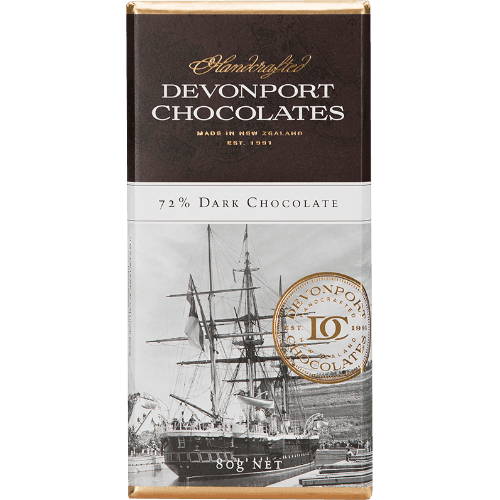 Devonport Chocolates Heritage 72% Dark Chocolate Block