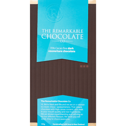 The Remarkable Chocolate Co 70% Cacao Fine Dark Couverture Chocolate Block