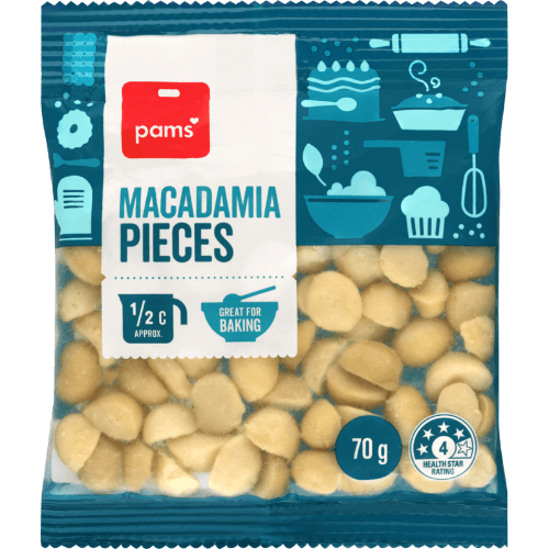 Pams Macadamia Pieces 70 g