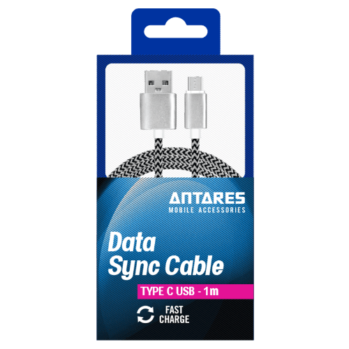 Antares Type USB-A to USB-C Cable Data Sync Cable 1 Metre