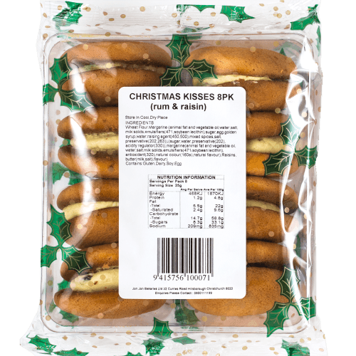 Jon Jon Plain Pack Rum & Raisin Christmas Kisses