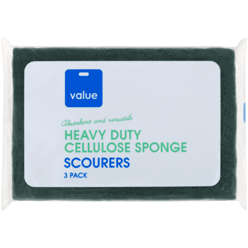 Value Heavy Duty Cellulose Sponge Scourers