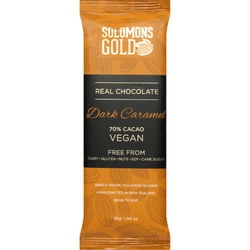 Solomons Gold Dark Caramel Organic Chocolate Block