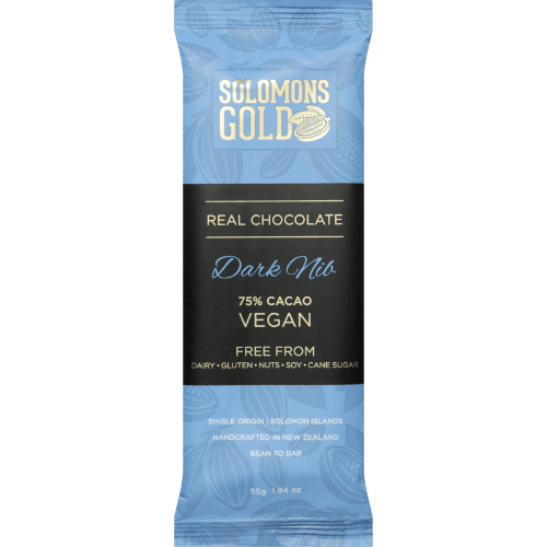 Solomons Gold Dark Nib Organic Chocolate Block