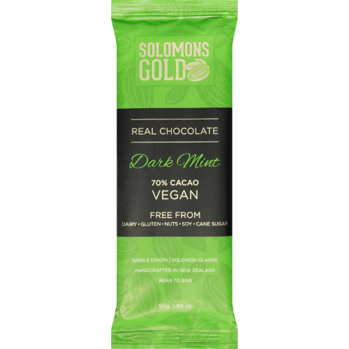 Solomons Gold Dark Mint Organic Chocolate Block