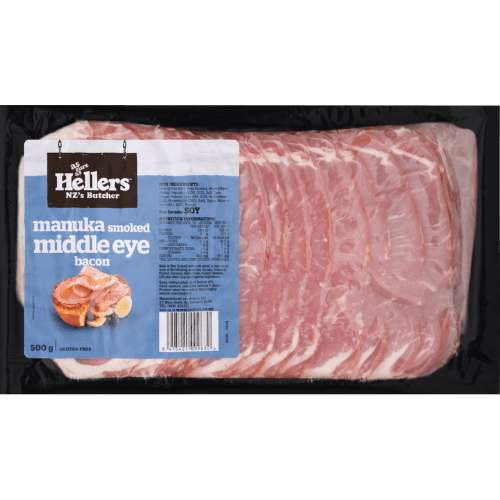 Hellers Manuka Smoked Middle Eye Bacon